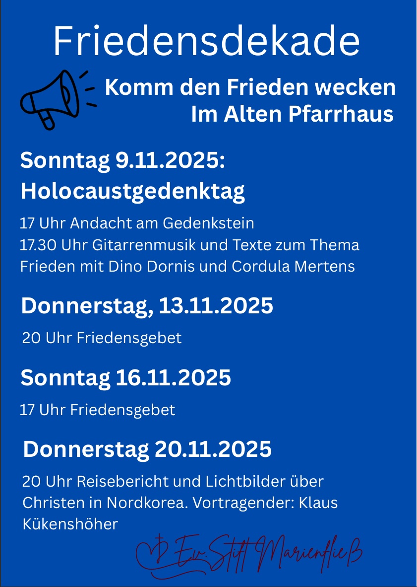 Du betrachtest gerade Friedensdekade